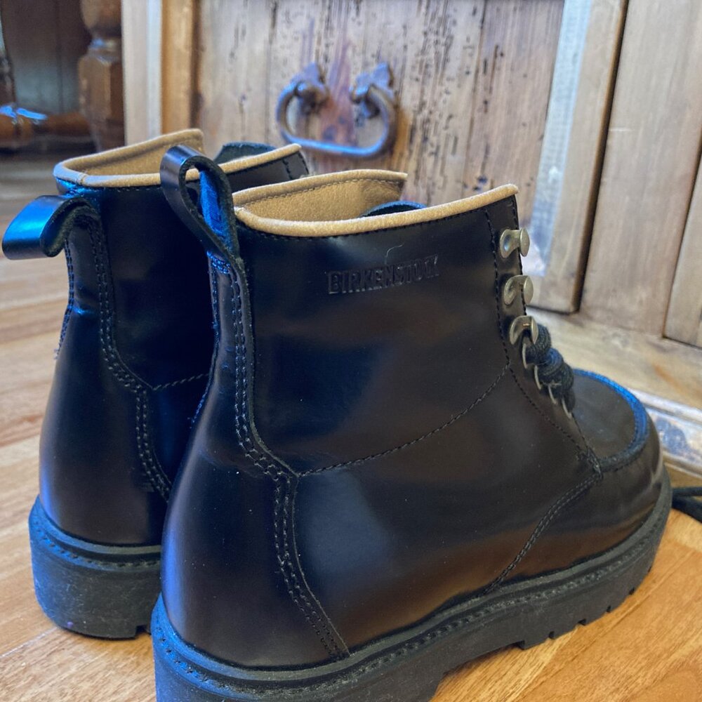 EUC Black Leather Birkenstock Trones 36 Regular Combat Boots 5 - 6 - Picture 6 of 6